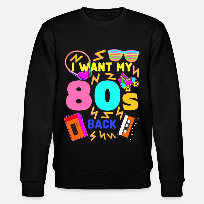 80s Retro Joke 1980 - Stanley/Stella Unisex Bio-Sweatshirt CHANGER  - Schwarz