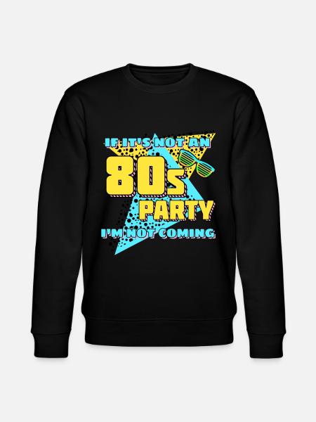 80s 1980's Retro Party - Stanley/Stella CHANGER Unisex Organic Sweatshirt - black