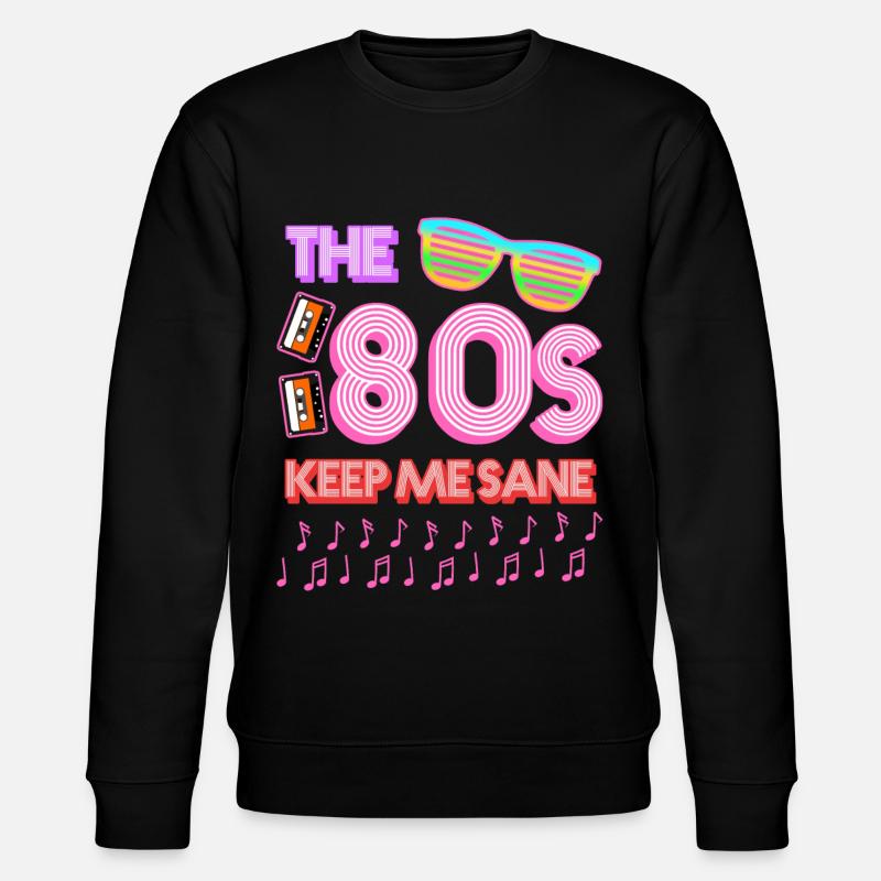 80s Retro 1980 - Stanley/Stella Unisex Bio-Sweatshirt CHANGER - Schwarz