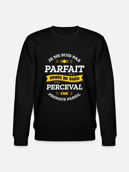 PERCEVAL PARFAIT - PRENOM PERCEVAL - Sweat bio CHANGER Stanley/Stella Unisexe - noir