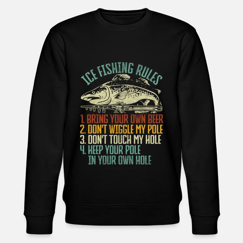 Eisfischen Eisangeln Eisloch Angeln - Stanley/Stella Unisex Bio-Sweatshirt CHANGER - Schwarz