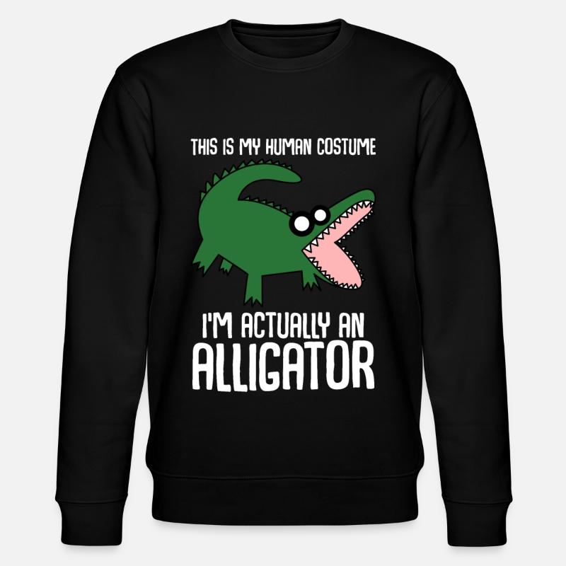 Alligator Alligators Crocodile - Stanley/Stella CHANGER Unisex Organic Sweatshirt - black