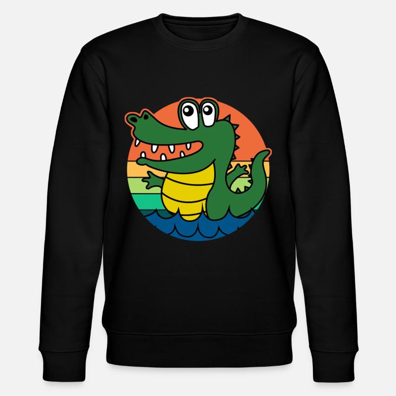 Alligators Retro Alligator - Stanley/Stella CHANGER Unisex Organic Sweatshirt - black
