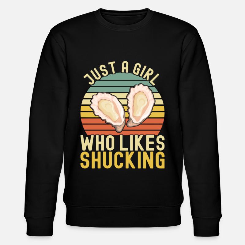 Oysters Oyster Lovers - Stanley/Stella CHANGER Unisex Organic Sweatshirt - black