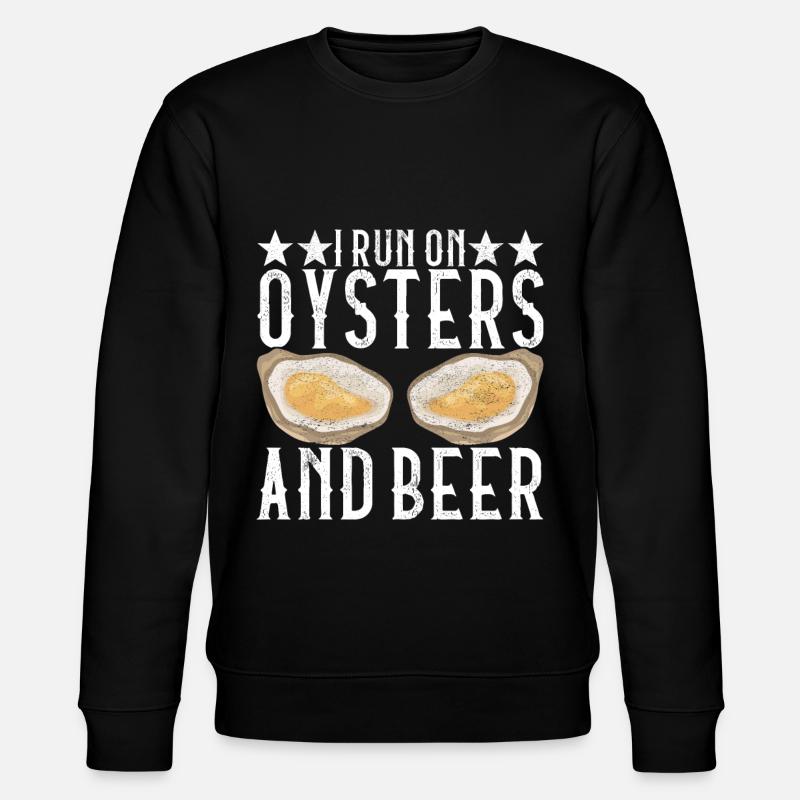 Oysters Oyster Lovers - Stanley/Stella CHANGER Unisex Organic Sweatshirt - black