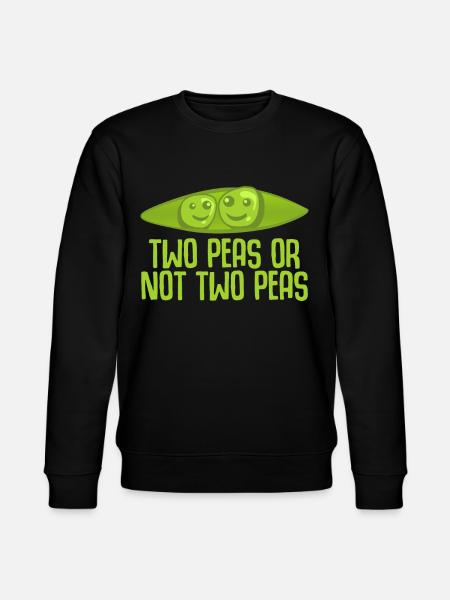 Two peas - Stanley/Stella Unisex Bio-Sweatshirt CHANGER  - Schwarz