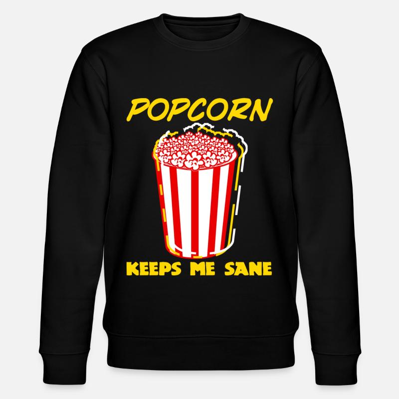 Popcorn Cinema - Stanley/Stella Unisex Bio-Sweatshirt CHANGER  - Schwarz