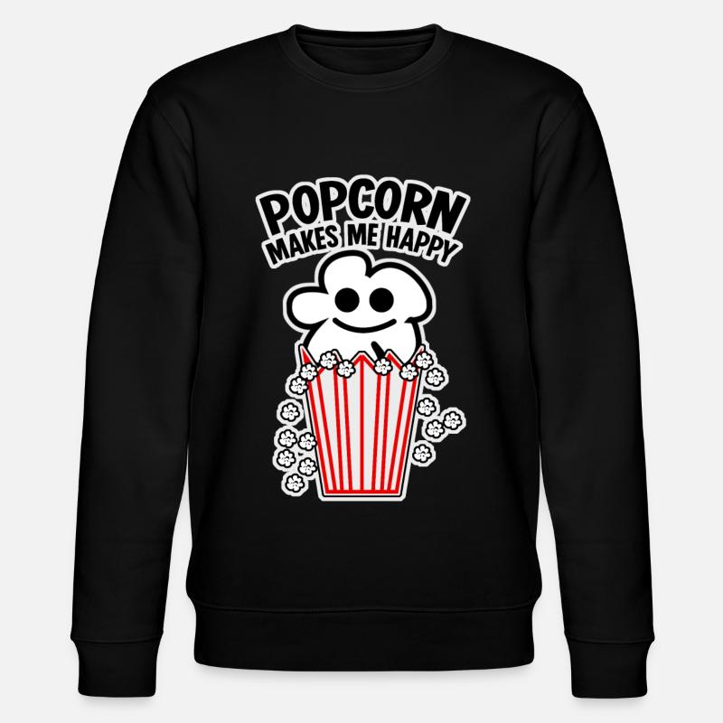 Happy Popcorn - Stanley/Stella Unisex Bio-Sweatshirt CHANGER  - Schwarz