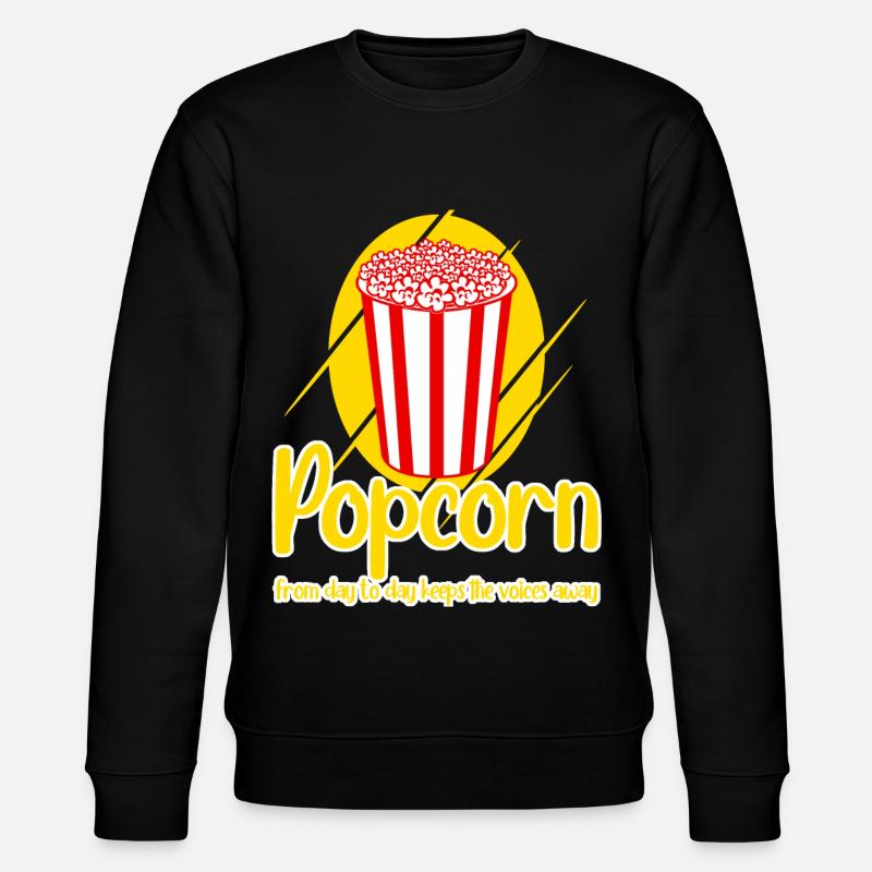 Funny Popcorn - Stanley/Stella Unisex Bio-Sweatshirt CHANGER - Schwarz