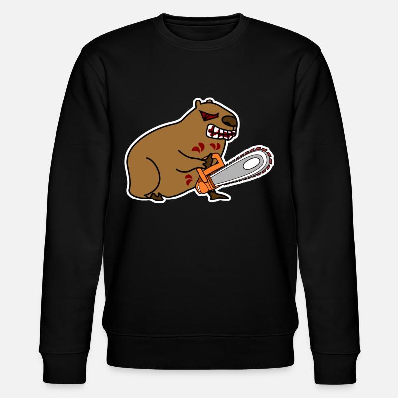 Capybaras Evil Capybara - Stanley/Stella CHANGER Unisex Organic Sweatshirt - black