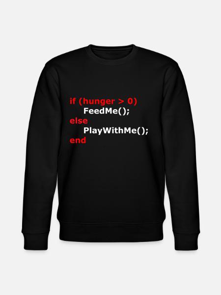 Coding If Hunger - Stanley/Stella CHANGER Unisex Organic Sweatshirt - black
