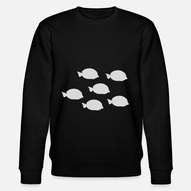 fish - Stanley/Stella CHANGER Unisex Organic Sweatshirt - black