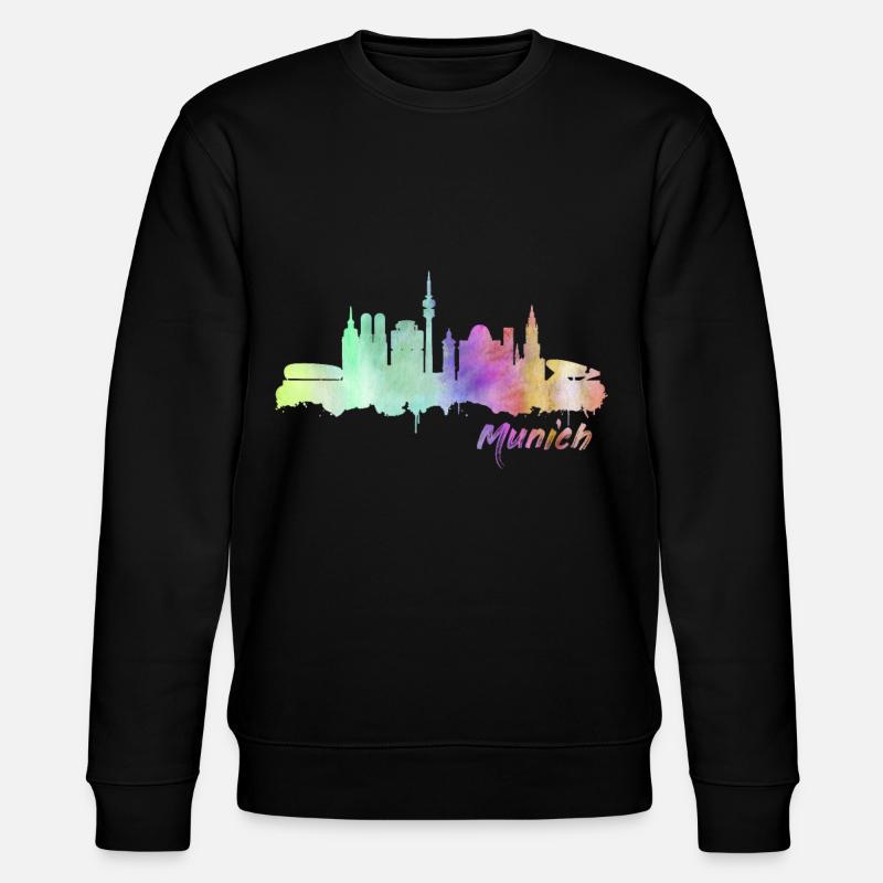 Germany skyline Munich - Stanley/Stella CHANGER Unisex Organic Sweatshirt - black