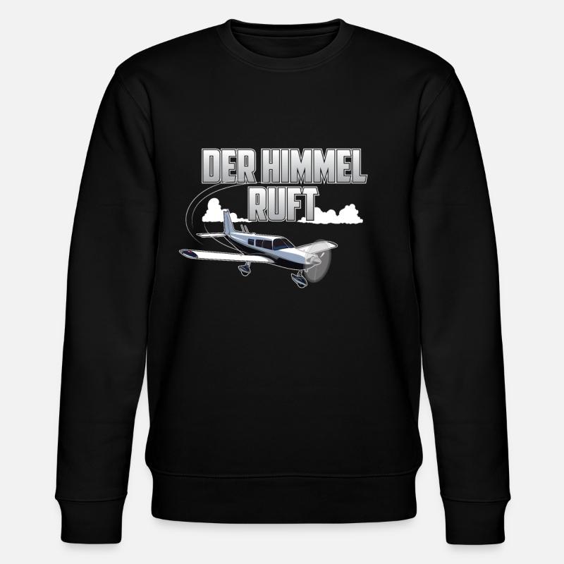 Der Himmel ruft - Stanley/Stella Unisex Bio-Sweatshirt CHANGER  - Schwarz