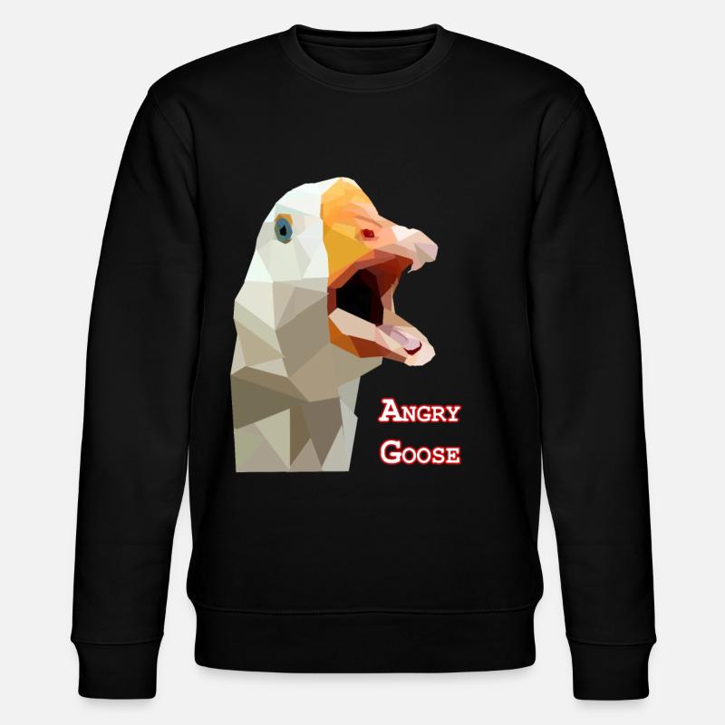 Angry Goose - Goose , Geese , - Stanley/Stella CHANGER Unisex Organic Sweatshirt - black