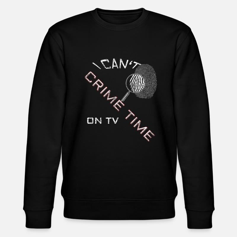 crime time distressed - Stanley/Stella CHANGER Unisex Organic Sweatshirt - black