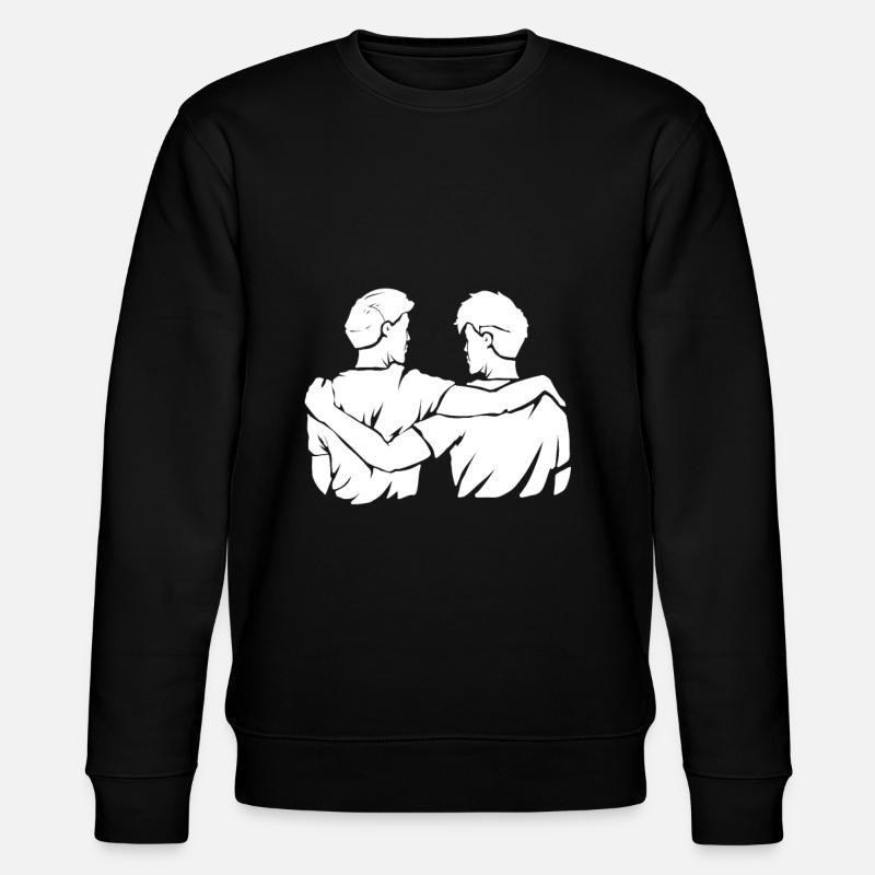 Beste Freunde - Stanley/Stella Unisex Bio-Sweatshirt CHANGER  - Schwarz