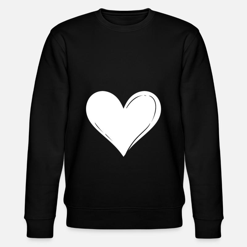 Herz - Stanley/Stella Unisex Bio-Sweatshirt CHANGER  - Schwarz