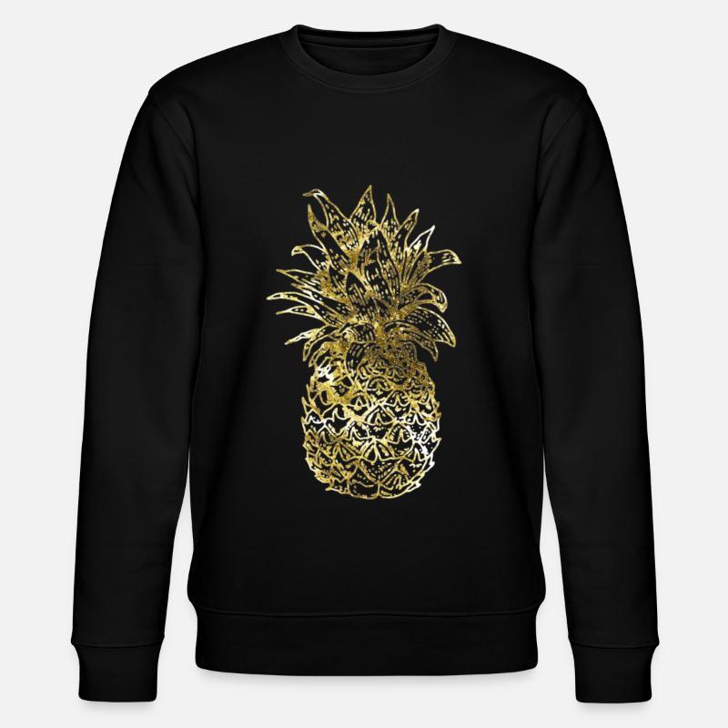 Ananas - Stanley/Stella Unisex Bio-Sweatshirt CHANGER  - Schwarz