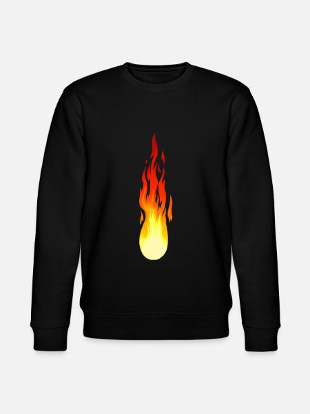Flame Fire Comet Inferno Fire Fiery Heat - Stanley/Stella CHANGER Unisex Organic Sweatshirt - black