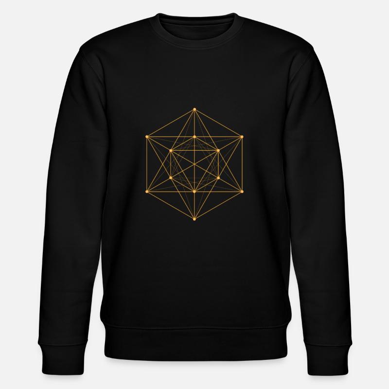 Heilige Geometrie - Sechseck - Stanley/Stella Unisex Bio-Sweatshirt CHANGER  - Schwarz
