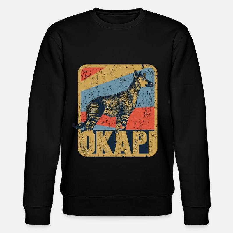 Okapi Retro - Stanley/Stella CHANGER Unisex Organic Sweatshirt - black
