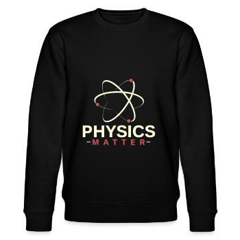 Physik Student Studium Geschenk Big Bang Urknall - Stanley/Stella Unisex Bio-Sweatshirt CHANGER  - Schwarz - Vorne - Nik (191cm) & Marisol (170cm)