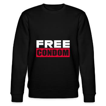 Kondom Geschenk Sex Geburtstag Freund HIV AIDS - Stanley/Stella Unisex Bio-Sweatshirt CHANGER  - Schwarz - Vorne - Nik (191cm) & Marisol (170cm)