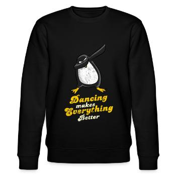 Pinguin - Stanley/Stella Unisex Bio-Sweatshirt CHANGER  - Schwarz - Vorne - Nik (191cm) & Marisol (170cm)