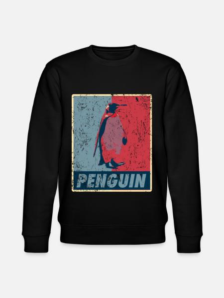 Penguin retro - Stanley/Stella CHANGER Unisex Organic Sweatshirt - black