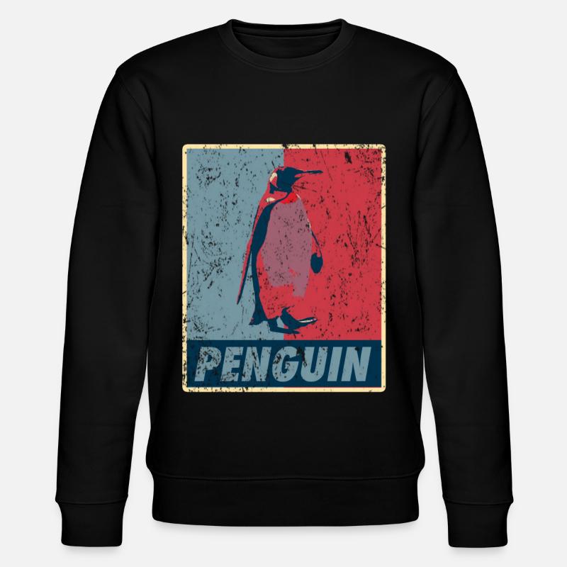 Pingouin rétro - Sweat bio CHANGER Stanley/Stella Unisexe - noir