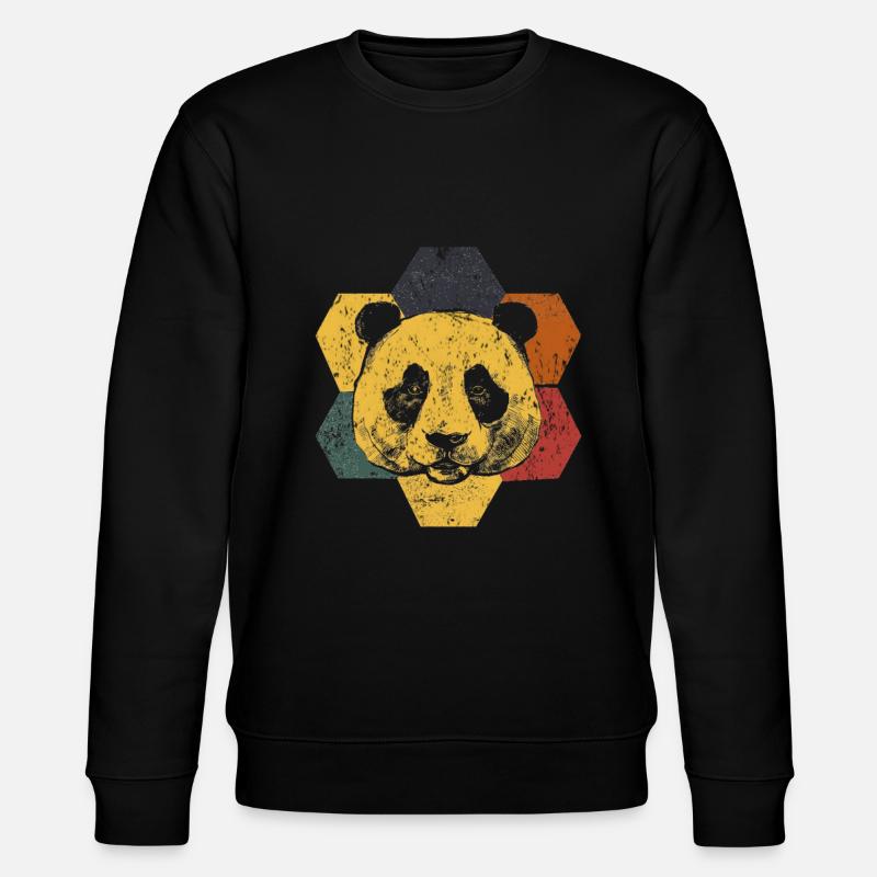 panda - Stanley/Stella CHANGER Unisex Organic Sweatshirt - black