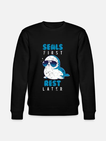 Seal Sea Beach - Stanley/Stella CHANGER Unisex Organic Sweatshirt - black