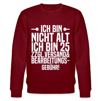 25.Geburtstag - Stanley/Stella Unisex Bio-Sweatshirt CHANGER  - Burgunderrot - Vorne - Nik (191cm) & Marisol (170cm)