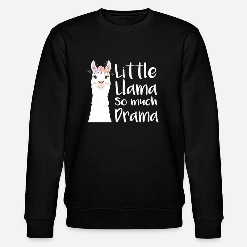Petit Lama tellement dramatique - Sweat bio CHANGER Stanley/Stella Unisexe - noir