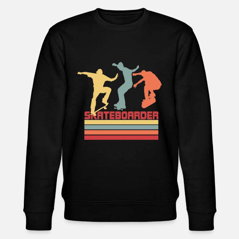 skateboard - Sweat bio CHANGER Stanley/Stella Unisexe - noir