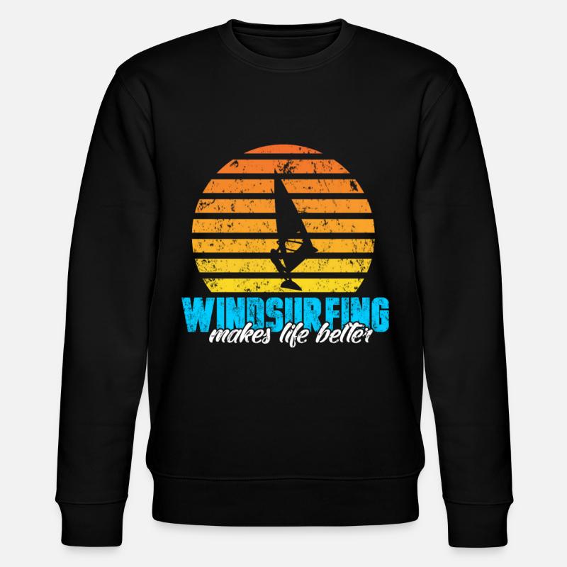 Windsurfen - Stanley/Stella Unisex Bio-Sweatshirt CHANGER  - Schwarz