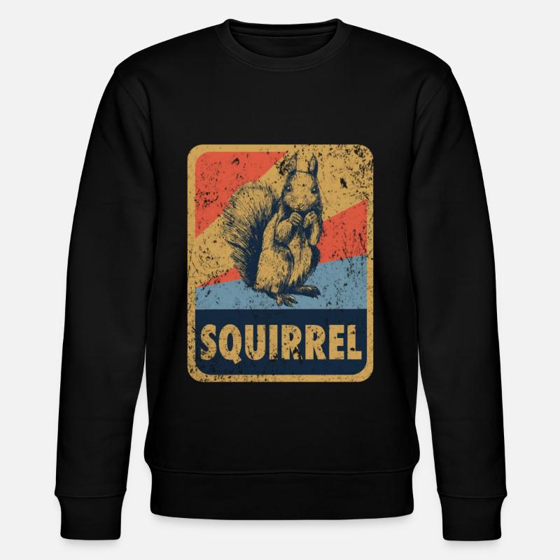 Eichhörnchen - Stanley/Stella Unisex Bio-Sweatshirt CHANGER  - Schwarz