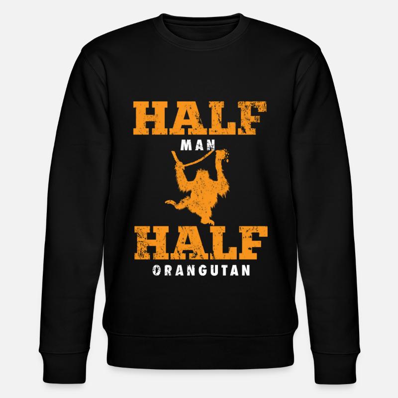 Orangutan Tierschutz - Stanley/Stella Unisex Bio-Sweatshirt CHANGER  - Schwarz