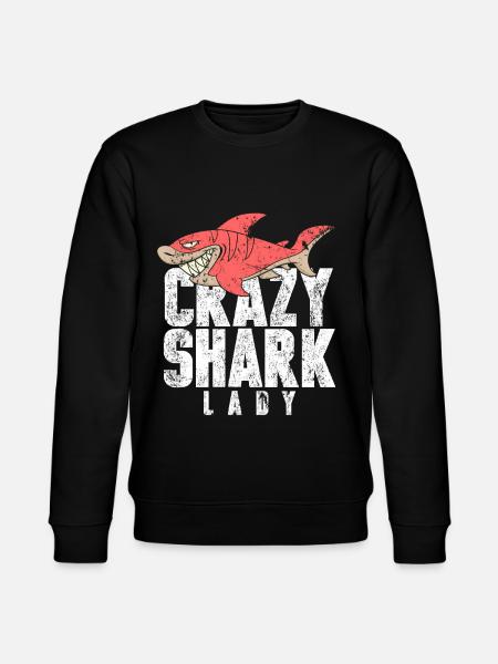Shark Fish Girl - Stanley/Stella CHANGER Unisex Organic Sweatshirt - black