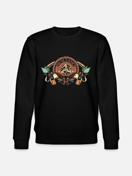 Sicilia Italia siciliano escudo de armas emblema - Sudadera ecológica unisex CHANGER de Stanley/Stella - negro