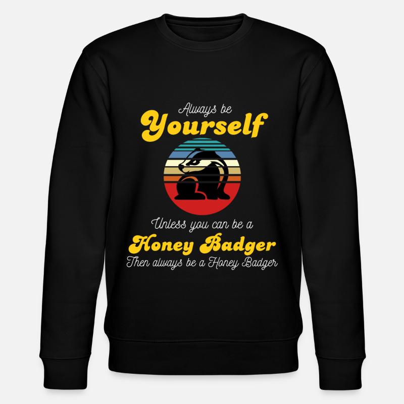 Honey badger predator - Stanley/Stella CHANGER Unisex Organic Sweatshirt - black