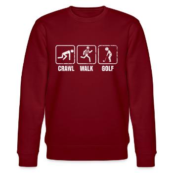 Golf - Stanley/Stella Unisex Bio-Sweatshirt CHANGER  - Burgunderrot - Vorne - Nik (191cm) & Marisol (170cm)