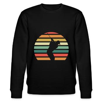 Golf - Stanley/Stella Unisex Bio-Sweatshirt CHANGER  - Schwarz - Vorne - Nik (191cm) & Marisol (170cm)