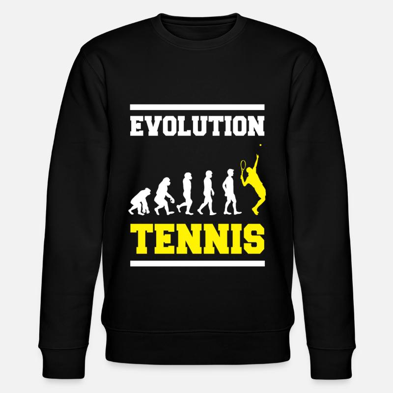 Tennis Evolution Sport Gift - Stanley/Stella CHANGER Unisex Organic Sweatshirt - black