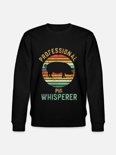 Schwein Retro Tier - Stanley/Stella Unisex Bio-Sweatshirt CHANGER  - Schwarz