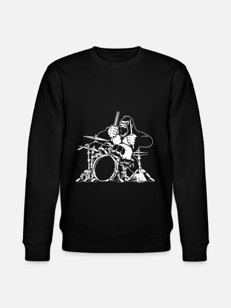 Gorilla drums music - Stanley/Stella CHANGER Unisex Organic Sweatshirt - black