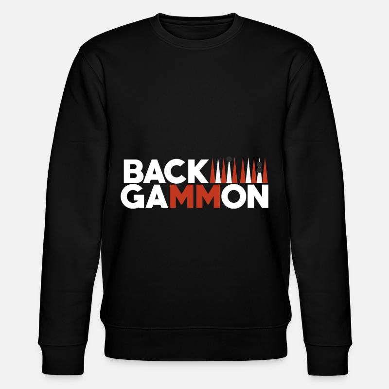 Backgammon board game gift - Stanley/Stella CHANGER Unisex Organic Sweatshirt - black