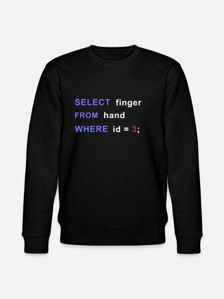 Select Finger From Hand - Stanley/Stella CHANGER Unisex Organic Sweatshirt - black