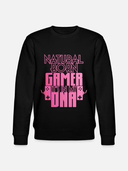 Natural Born Gamer Gaming Shirt - Stanley/Stella CHANGER Unisex Organic Sweatshirt - black